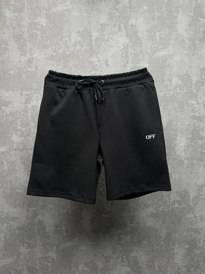 Off-White Drawstring Logo-Print Shorts in Black Men's Reps Sale UK Best Quality AAA Replica