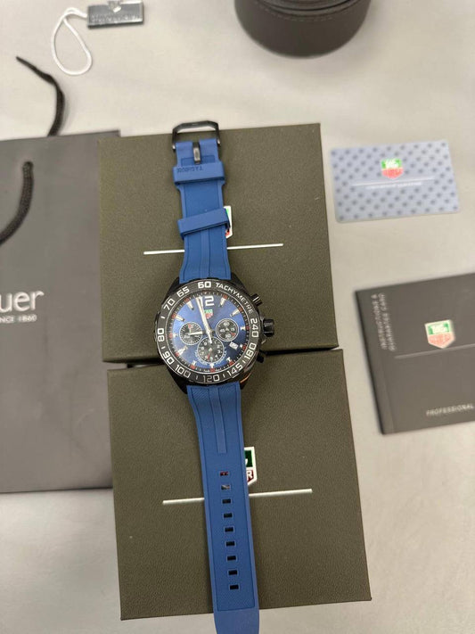 Tag Heuer Formula 1 Blue Silicone Strap Blue Dial Men's Watch Reps Sale UK Best Quality AAA Replica