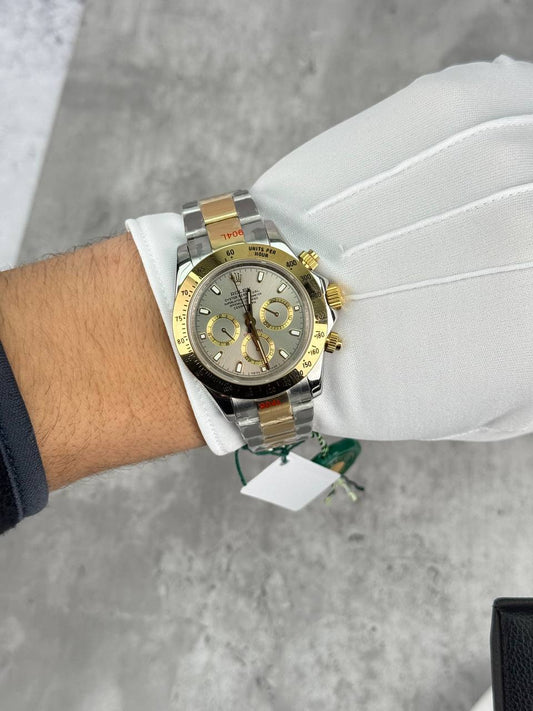 Rolex Cosmograph Daytona Two Tone Silver Dial Men's Watch Reps Sale UK Best Quality AAA Replica