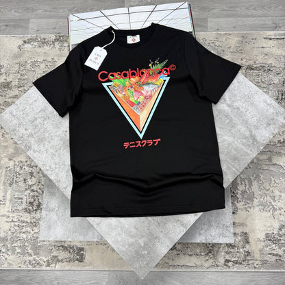 Casablanca Triangle-Print Graphic Men's Women's T-Shirts in 2 Colors Reps Sale UK Best Quality AAA Replica