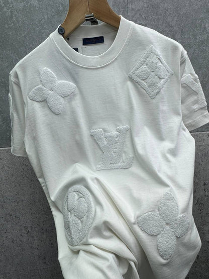 Louis Vuitton LV Patterned Monogram T-Shirts Men's Women's in 2 Colors Reps Sale UK Best Quality AAA Replica