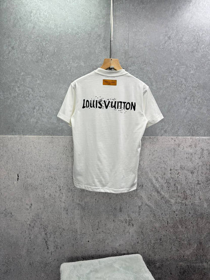 Louis Vuitton Brushed Signature Monogram T-Shirts Men's Women's in 2 Colors Reps Sale UK Best Quality AAA Replica