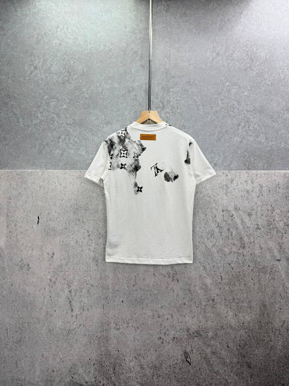 Louis Vuitton Jacquard Graphic T-Shirts Men's Women's in 2 Colors Reps Sale UK Best Quality AAA Replica