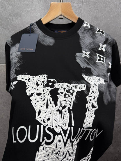 Louis Vuitton Jacquard Graphic T-Shirts Men's Women's in 2 Colors Reps Sale UK Best Quality AAA Replica