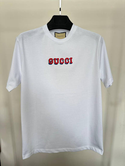 Gucci Logo Print Men's Women's T-Shirts in 2 Colors Reps Sale UK Best Quality Sale AAA Replica
