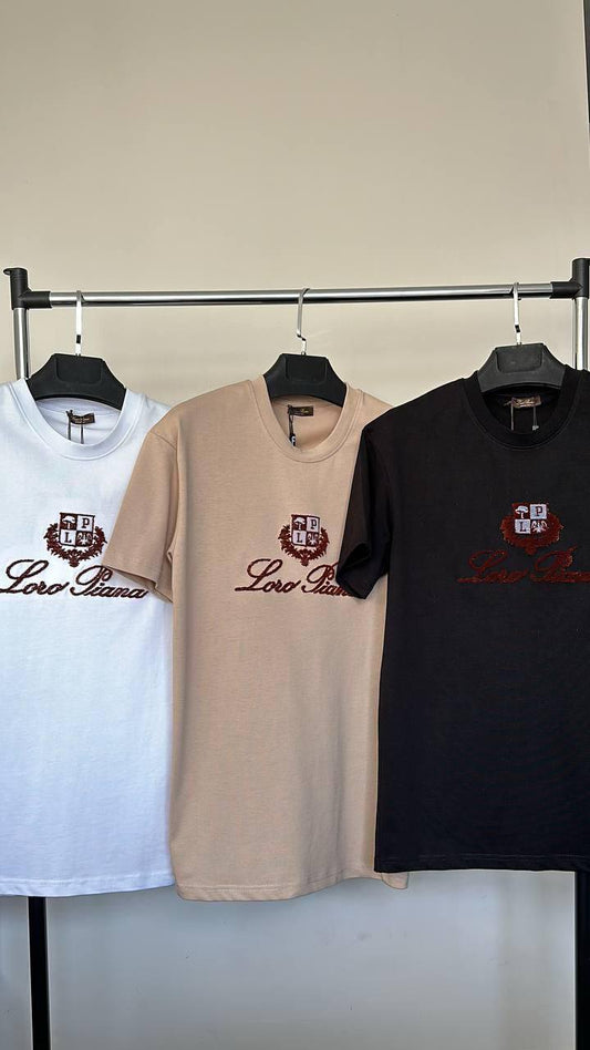 Loro Piana Embroidered Logo Men's Women's T-Shirt in Different Colors Reps UK Best Quality AAA Replica