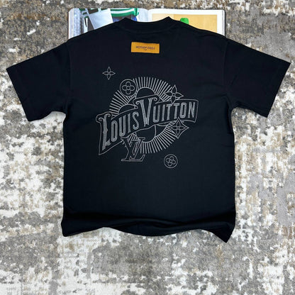 Louis Vuitton Graphic Print T-Shirts Men's Women's in 2 Colors Reps Sale UK Best Quality AAA Replica
