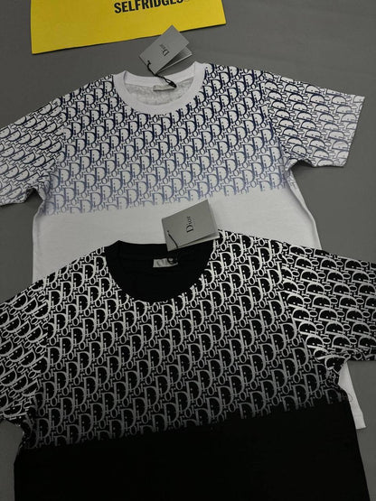 Dior Gradient Logo Men's Women's T-Shirt in 2 Colors Reps UK Best Quality AAA Replica
