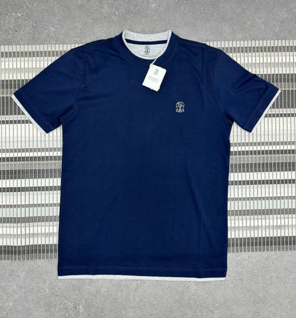 Brunello Cucinelli Short Sleeve Logo Men's Women's T-Shirt in 2 Colors Reps Sale UK Best Quality AAA Replica