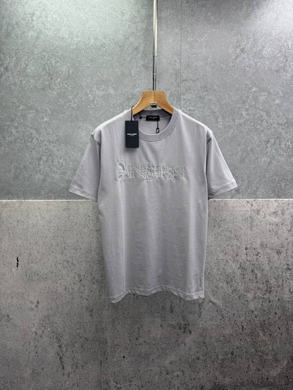 Saint Laurent Logo Embroidery Men's Women's T-Shirt in Different Colors Reps Sale UK Best Quality AAA Replica
