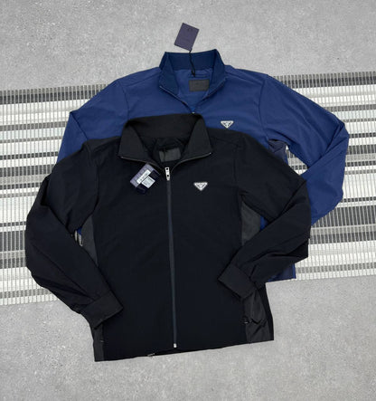 Prada Triangle Logo Zip Up Jacket Men's Women's in 2 Colors Reps Sale UK Best Quality AAA Replica