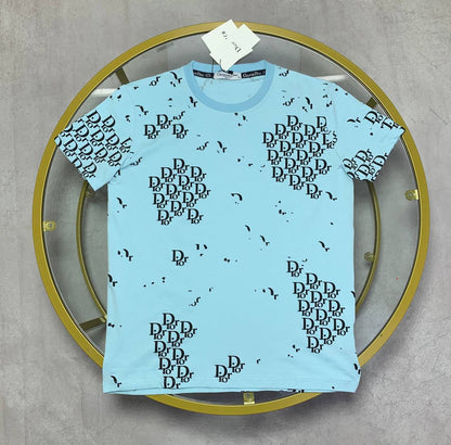 Dior Oblique Cotton All-Over Print Pattern T-shirt Men's Women's in Different Colors Reps UK Best Quality Sale AAA Replica