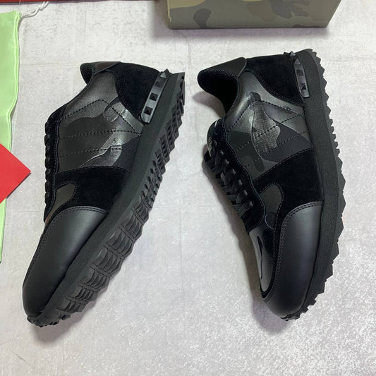 Valentino Garavani Rockrunner Black Camouflage Noir Metallic Sneakers Men's Reps UK Best Quality AAA Replica
