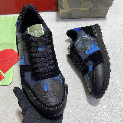 Valentino Garavani Rockrunner Blue Camouflage Sneakers Men's Reps UK Best Quality AAA Replica