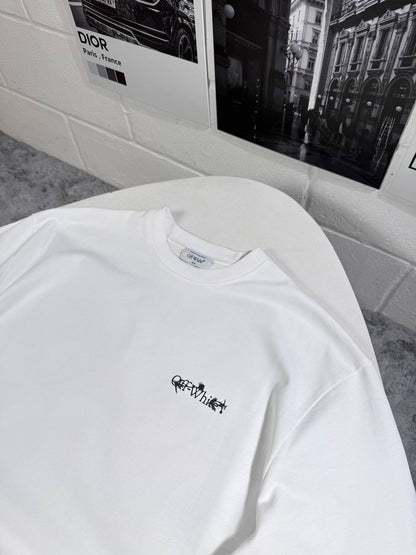 Off-White C/O Virgil Abloh Flower Arrow Skate Men's Women's T-Shirts in Different Colors Reps UK Best Quality AAA Replica