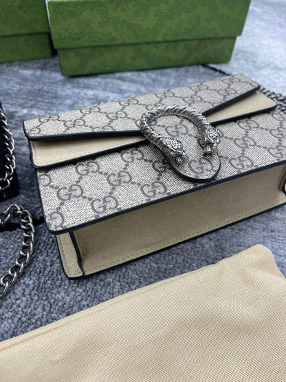 Gucci Dionysus Classic GG Supreme Canvas Shoulder Bag Women's in Beige Reps Best Quality AAA Replica