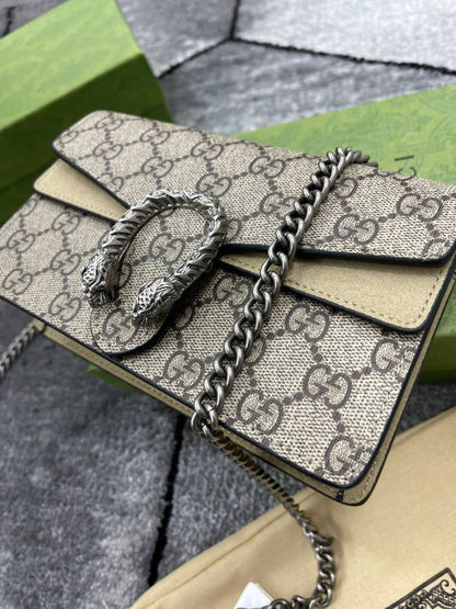 Gucci Dionysus Classic GG Supreme Canvas Shoulder Bag Women's in Beige Reps Best Quality AAA Replica