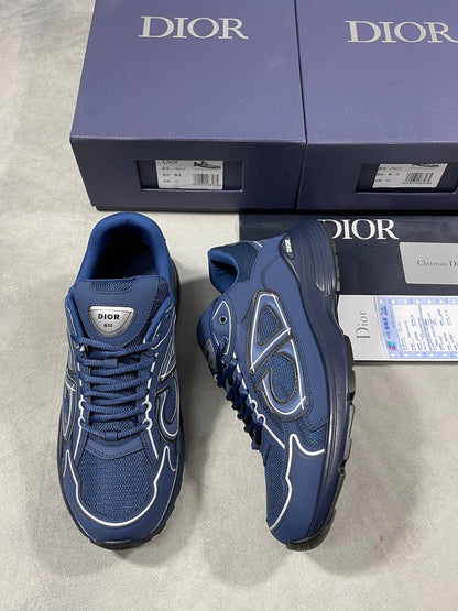 Dior B30 Technical Fabric Deep Blue Mesh Sneakers Men's Reps Sale UK Best Quality AAA Replica