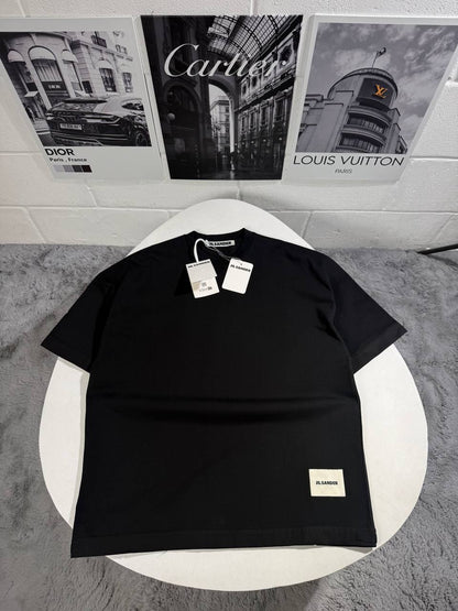 Jil Sander Logo Patch Cotton Crewneck T-Shirt  Men's Women's T-shirts in Different Colors Reps UK Best Quality AAA Replica