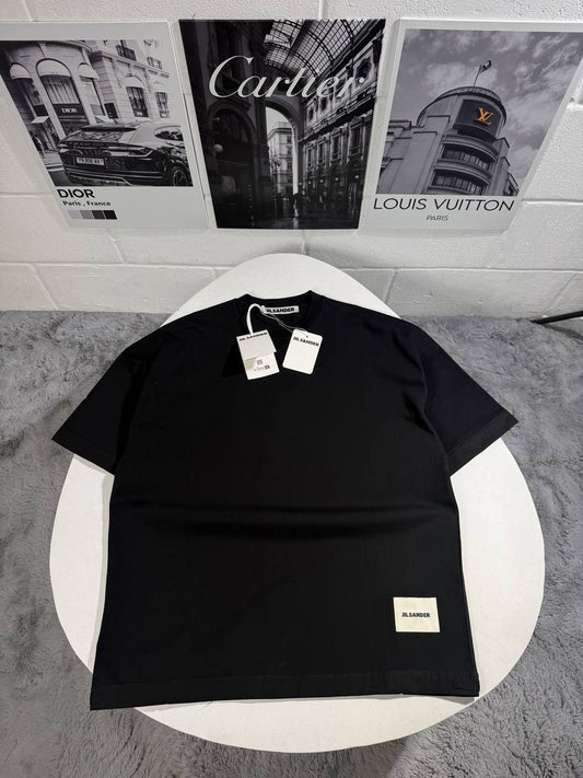 Jil Sander Logo Patch Cotton Crewneck T-Shirt  Men's Women's T-shirts in Different Colors Reps UK Best Quality AAA Replica