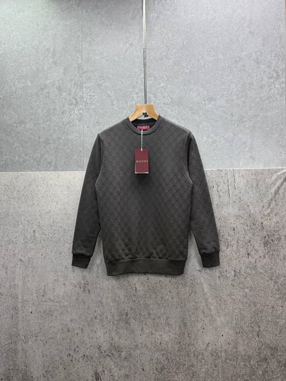 Gucci Logo Full Print Jacquard Wool Round Neck Men's Women's Jumper in Different Colors Reps UK Best Quality AAA Replica