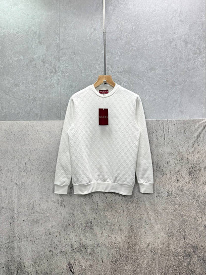 Gucci Logo Full Print Jacquard Wool Round Neck Men's Women's Jumper in Different Colors Reps UK Best Quality AAA Replica