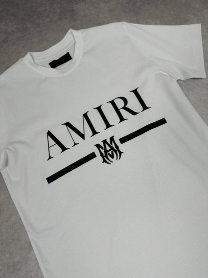 Amiri Ma Bar Cotton Men's Women's T-Shirts in White Color Reps UK Best Quality AAA Replica