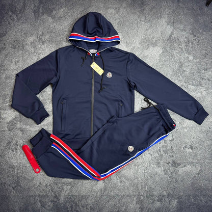 Moncler Zip-Up Tracksuit with Tricolor Stripes in Different Colors Men's Reps Sale UK Best Quality AAA Replica
