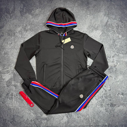 Moncler Zip-Up Tracksuit with Tricolor Stripes in Different Colors Men's Reps Sale UK Best Quality AAA Replica