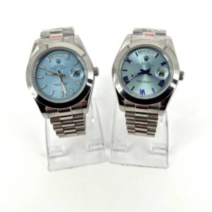Rolex Day-Date 40 blue dial silver bracelet AAA replica watch UK - men's designer reps sale