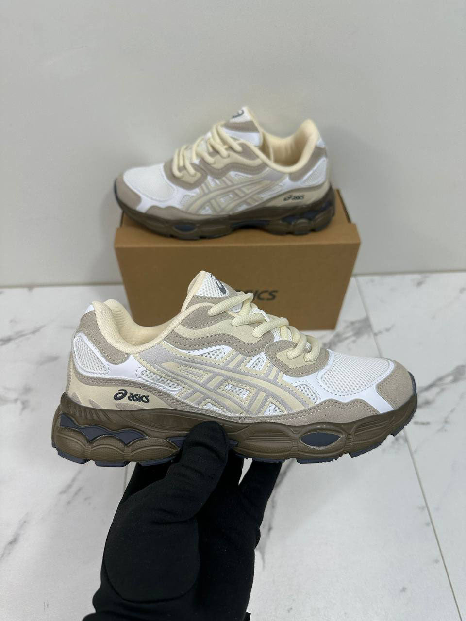 ok ba2393d3 01d1 430d a9d9 8453b15ef6a0 Asics Gel-NYC Cream Mocha 1203A383-103 women's AAA replica trainers UK — designer reps sale