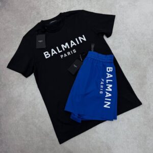 Balmain Paris Classic Logo Print t-shirt shorts set men's AAA replica UK - different colours reps sale