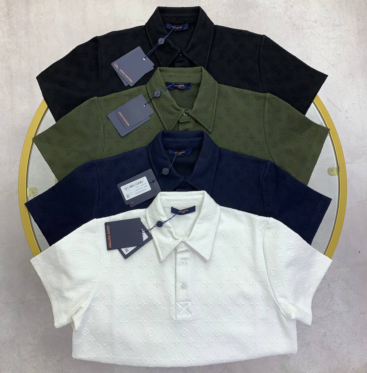 photo 5773619318363983346 y Louis Vuitton Monogram Pointelle short-sleeved polo shirt men's AAA replica UK - different colours reps sale