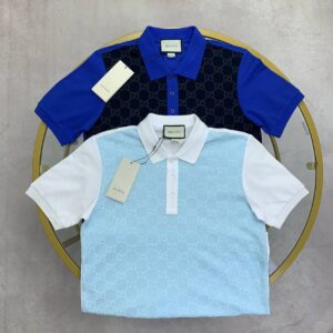 Gucci GG Jacquard polo shirt men's AAA replica UK - 2 colours designer reps sale