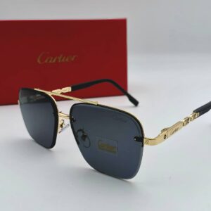 Cartier Gold-Frame Rectangle Rimless sunglasses AAA replica UK - men's women's designer reps sale