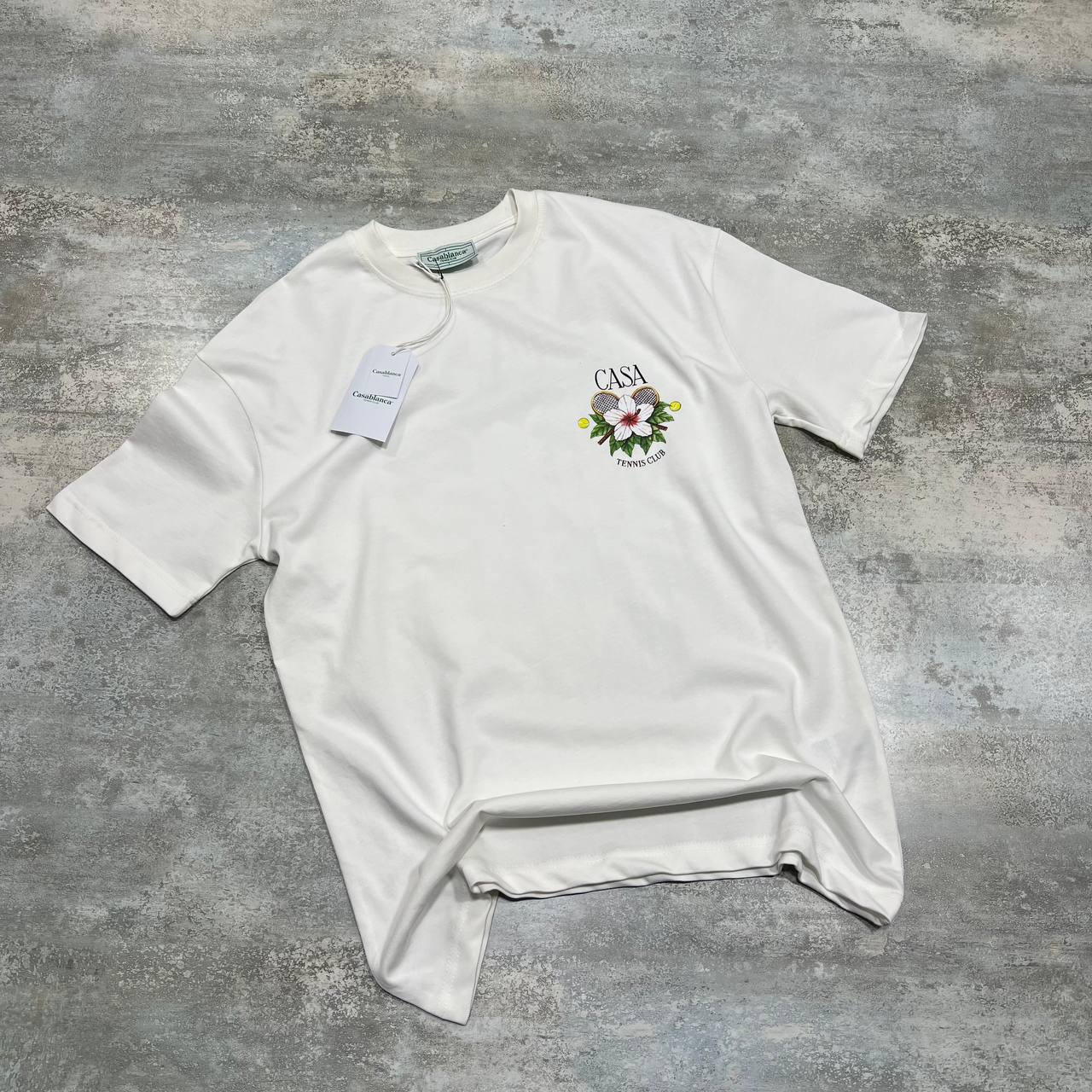 photo 5780511259110346327 y Casablanca Casa Tennis Club Printed t-shirt AAA replica UK - men's women's 2 colours designer reps sale