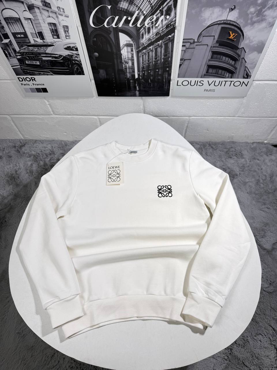 photo 5780798442098592795 y Loewe Anagram Logo Embroidered jumper AAA replica UK - men's women's 2 colours designer reps sale