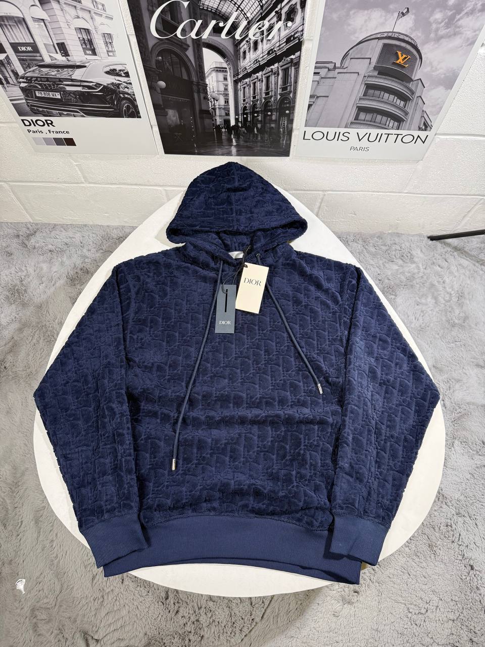 photo 5780798442098592803 y Dior Oblique Towel Relaxed-Fit hoodie AAA replica UK - men's women's 2 colours designer reps sale