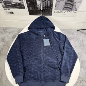 Louis Vuitton Monogram French Terry Zip-Through hoodie AAA replica UK - men's women's 2 colours reps