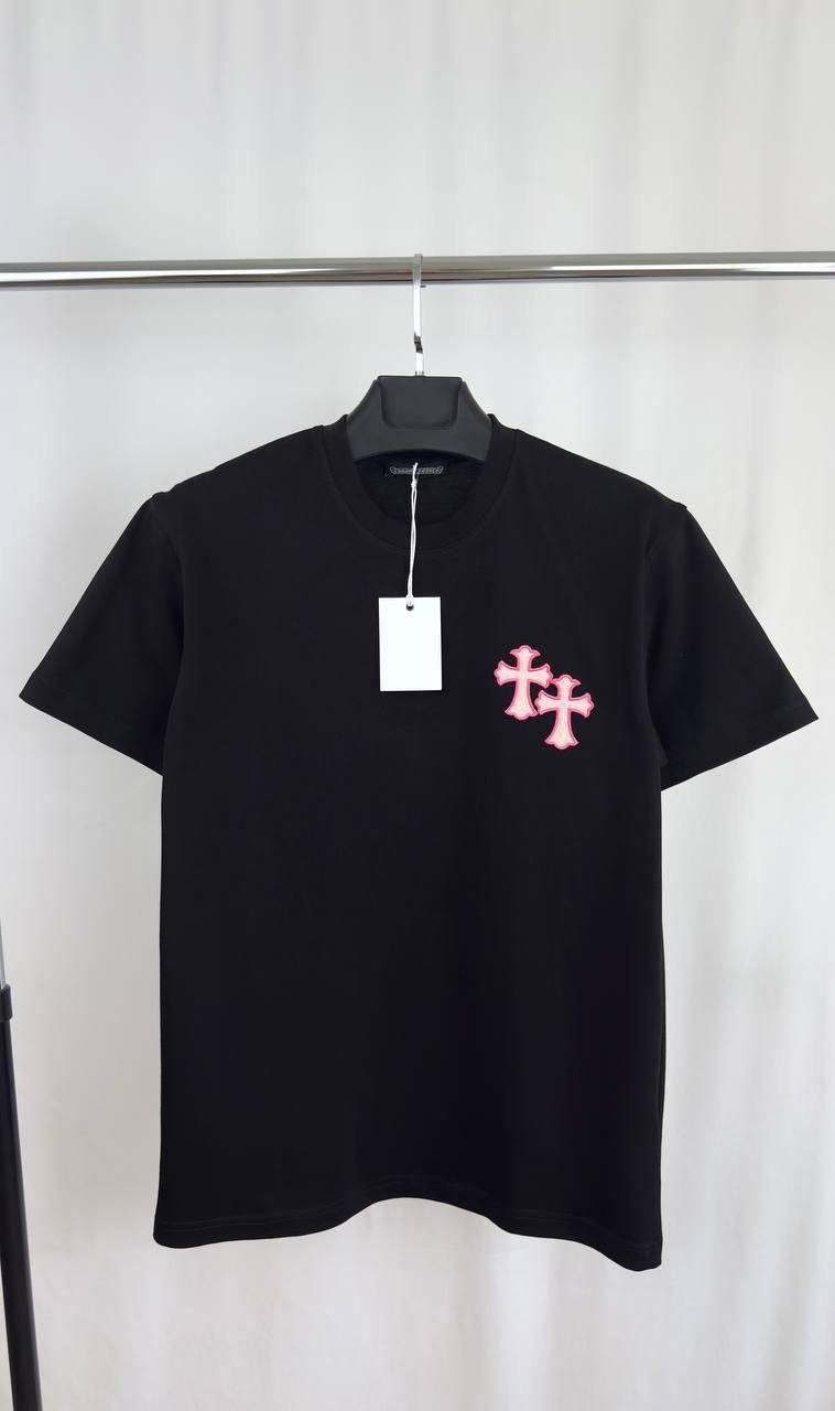 photo 5782763058924031257 y Chrome Hearts Horseshoe and Cross logo t-shirt AAA replica UK - men's women's 2 colours designer reps