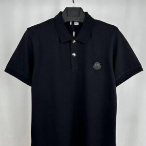 Moncler Logo Patch cotton pique polo shirt men's AAA replica UK - different colours designer reps sale