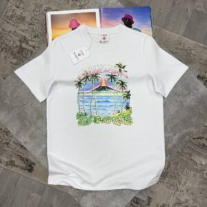 Casablanca Volcano Printed crewneck t-shirt AAA replica UK - men's women's 2 colours designer reps sale