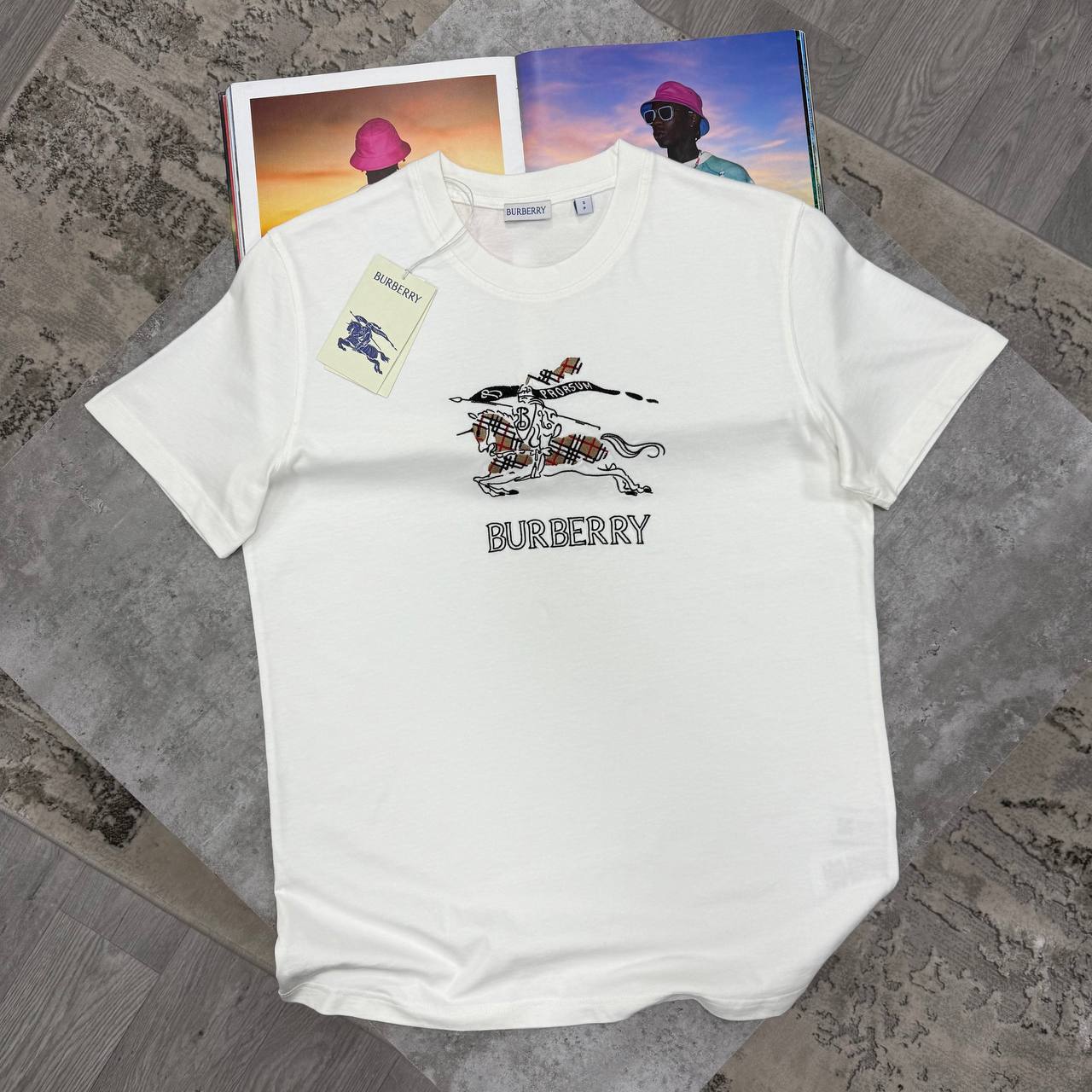 photo 5782763058924031424 y Burberry Equestrian Knight Sketch t-shirt AAA replica UK - men's women's 2 colours designer reps sale