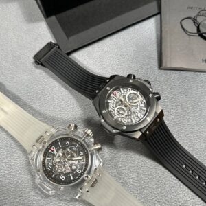 Hublot Big Bang Unico Sapphire rubber strap AAA replica watch UK - men's 2 colours designer reps