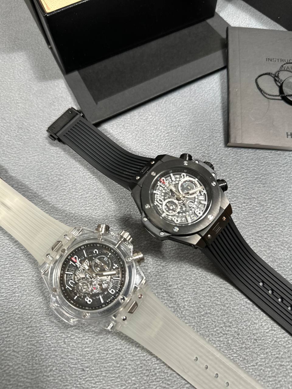 photo 5785144154433195187 y Hublot Big Bang Unico Sapphire rubber strap AAA replica watch UK - men's 2 colours designer reps