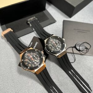 Hublot Big Bang Chronograph strap lock rubber strap AAA replica watch UK - men's 2 dial colours