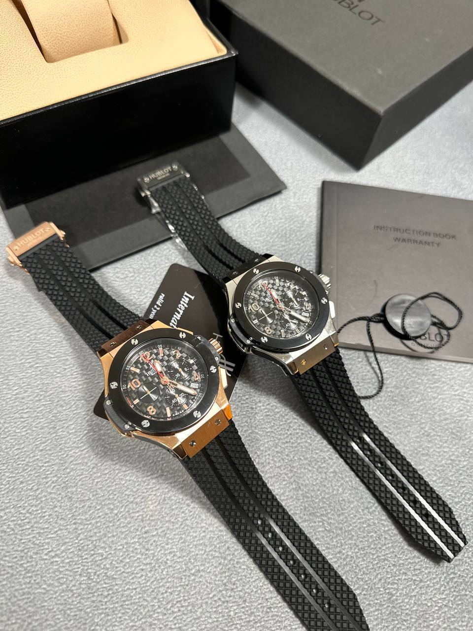 photo 5785144154433195192 y Hublot Big Bang Chronograph strap lock rubber strap AAA replica watch UK - men's 2 dial colours