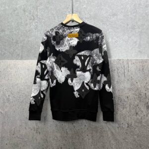 Louis Vuitton Logo Monogram Graphic jumper black AAA replica UK - men's women's designer reps sale