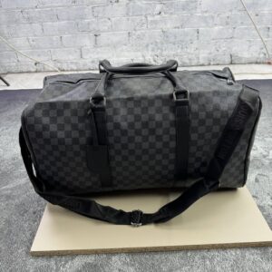 Louis Vuitton Keepall Bandouliere Damier Graphite AAA replica bag UK - men's women's designer reps sale