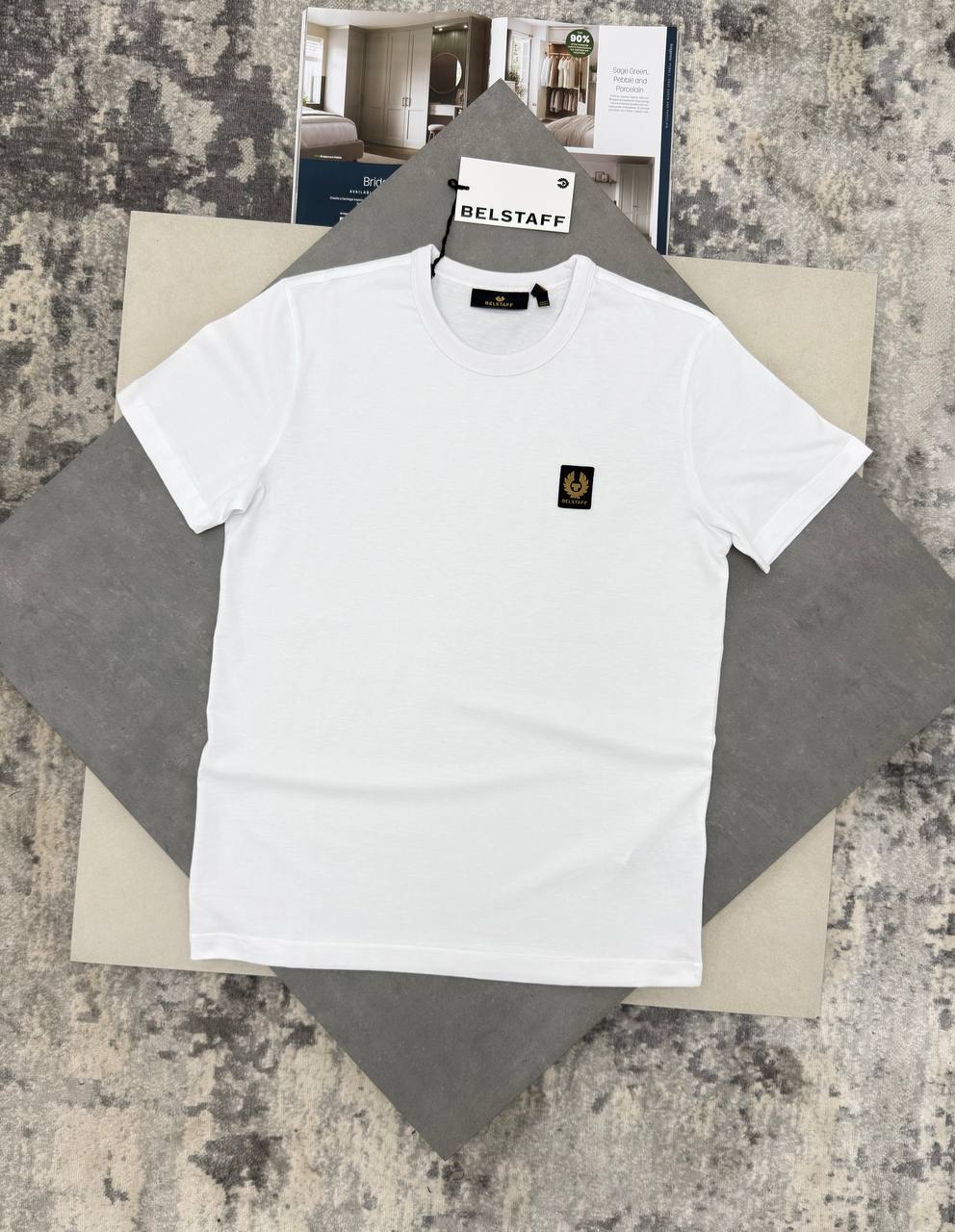 photo 5794245009744793036 y Belstaff Phoenix Patch crewneck t-shirt AAA replica UK — men's women's 2 colours designer reps sale